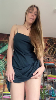 Lifting My Dress for a Cheeky Panty Tease