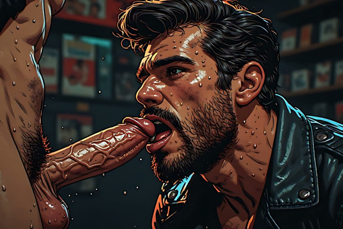 Erotic Man: Dirty Talk and Blowjob Art