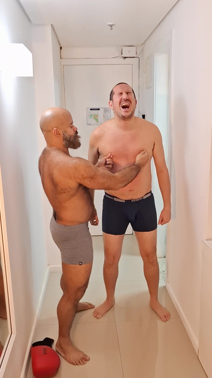Punchbagplz: Naughtybearbr - Heavyweight Body Shot Challenge