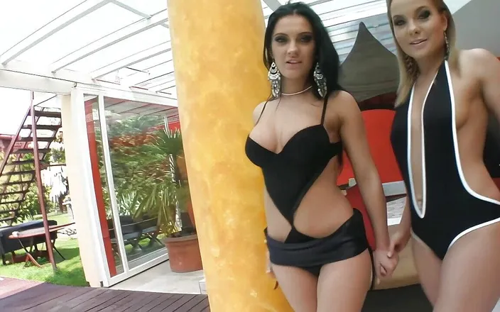 My Porn King: Horny Girl Sucks Two Hue Cocks to a Mouth Cumshot