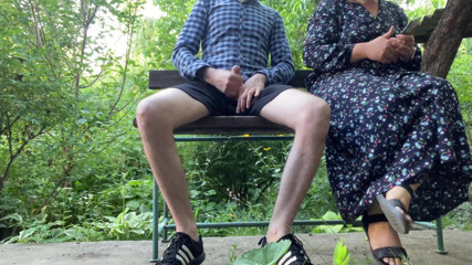 OurFetishLife: Gorgeous stepmom milf milks a big dick in the park...