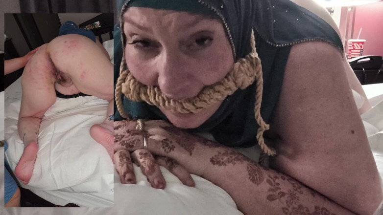 CrippleFreak4U: Калека в в хиджабе бдсм с обоих ракурсов