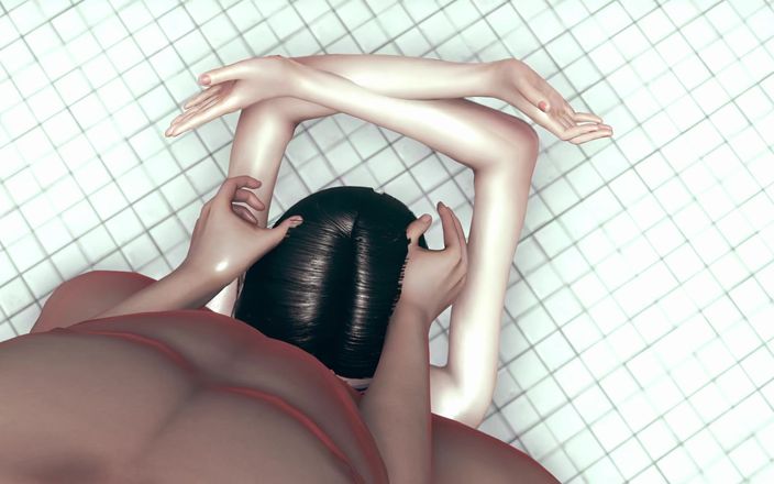 NSFW Gaming: बाथरूम रंडी चेहरे की चुदाई