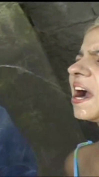Big Tits Slut Humiliating Piss on Face and in Mouth by Two Big Cocks