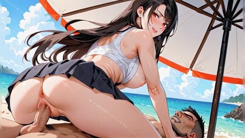 SexGame: Sexe en public sur la plage avec un creampie dans...