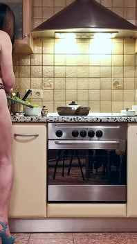 Nylon Sissy Slut Michelle Late Dinner Cooking Live