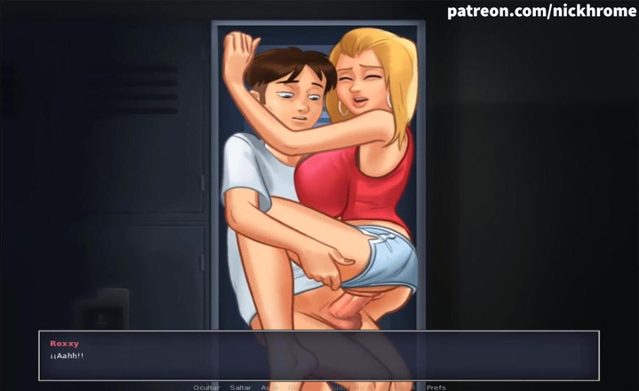 Cartoon Universal: Summertime saga part 167 - rough hard fuck in college locker ( Spanish...