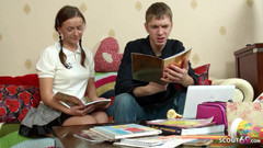 Full porn collection: Horny college teen fucked to first orgasm by stepbrother while...