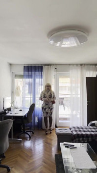Pearl Vanesa Showing Her Body in Her Home Wearing Lovely Pearls.