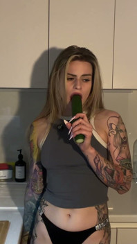 Solo Girl Fucks Pussy & Ass with Cucumber and Carrot + Pissing