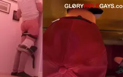 22-year-old Secretly Watching Porn - Gets Sucked Hard at the Gloryhole