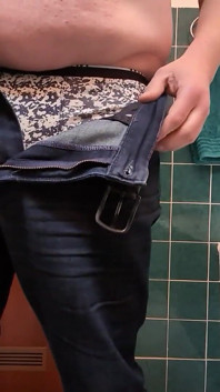 Cock Is Dripping Hard in the Bathroom