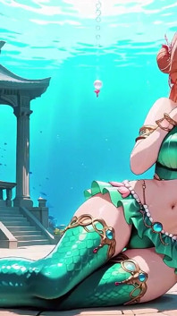 Tour privado de la princesa sirena pelirroja en el palacio submarino