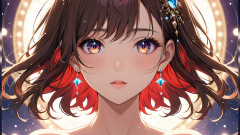 LustRender: Bokeh Dreams: eine schöne junge frau in schwimmenden ampeln