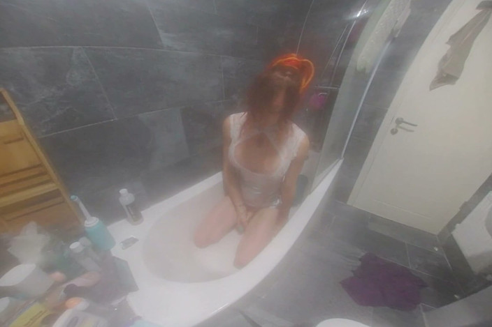 Perception of Depth - Jasmine_Dlight but VR: Jasmine_dlight - in the Shower Deep Sounding with Giant Anal Dildo...