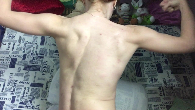 Risky Hairy Couple: Showing My Big Muscles