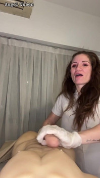 POV Nurse Prostate Exam and Handjob with Gloves