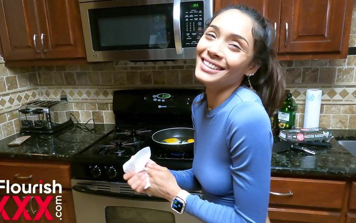 The Flourish Entertainment: Margarita Lopez cooking in kitchen and gets fucked