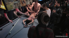 Public Disgrace by Kink: Cecilia Vega está amarrada, fodida e usada por um bar...