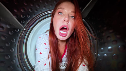 Clemence Audiard: Redhead Stepmom Stuck in Washing Machine - so I Had to...