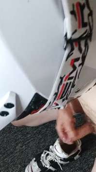 Cum in Nike Wearing a Mxhelmet