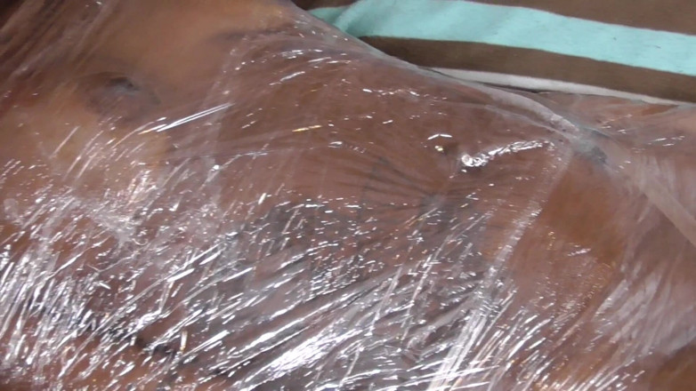 Maledom Austria: Ebony Girl Tape Bondage and Gagging