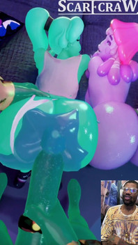 Delicious Candy Slime Waifus Get Fucked in Their Tight Bald Pussy and Ass for Creampie