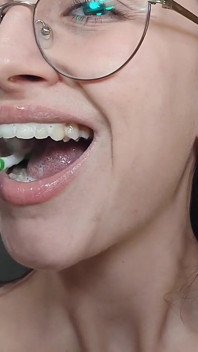 Teen Maid Toothbrush with Fresh Cumshot