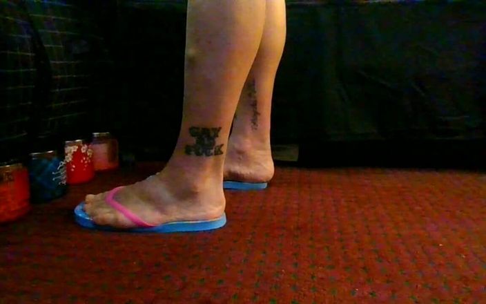 Abby Anna: Cotton Candy Flip Flop foot fetiš
