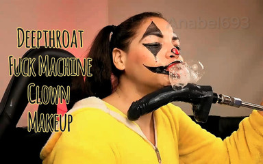 anabel693: Yaramaz palyaço lanet makinesiyle boğazını sikiyor