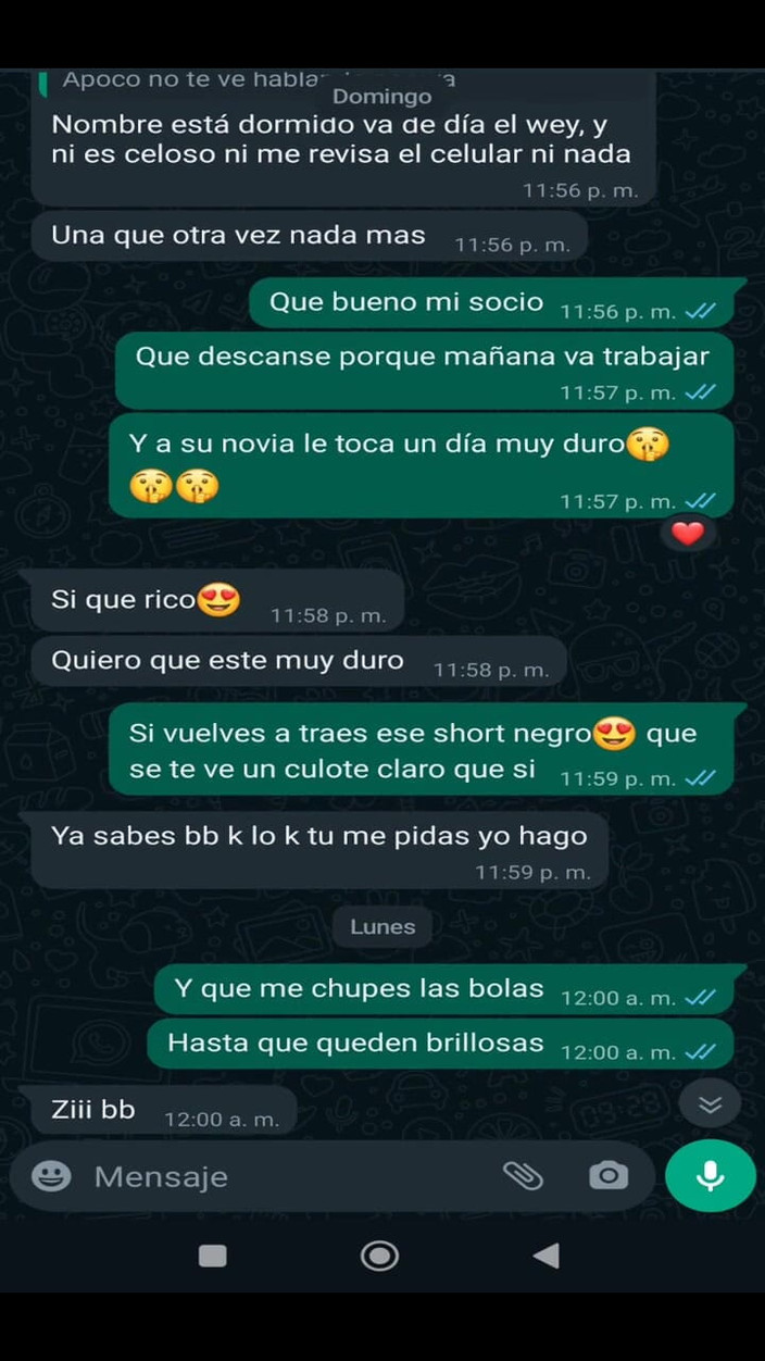Mexicasero: Whatsapp Chat s mojí nevěrnou sousedkou prodávanou za oblečení