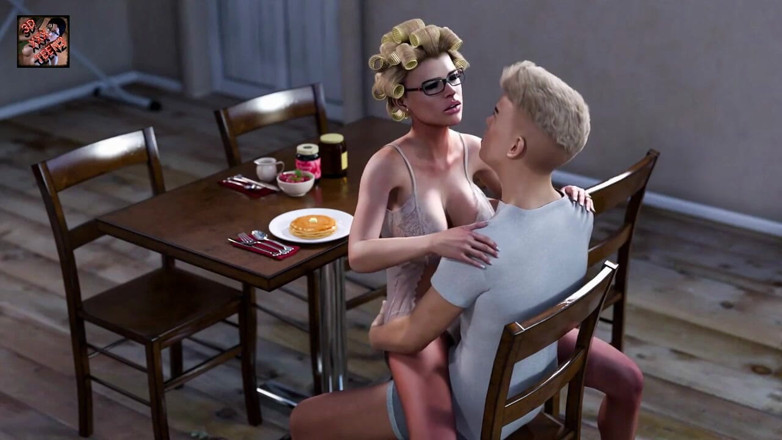 3DXXXTEEN2 Cartoon: La calda matrigna 3D scopa il figliastro - porno 3D - sesso cartone animato