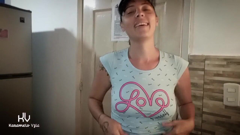 KarameloVzla: Cleaning Girl Catches Tenant Touching His Cock and She Offers...