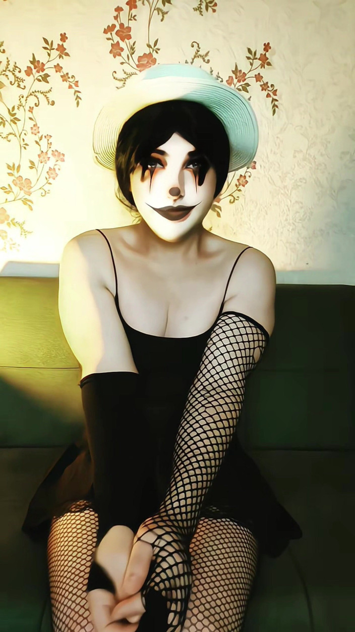 Kitty_Cross: Fiesta mini vestido mariquita de cuerpo blanco culona crossdresser femboy...