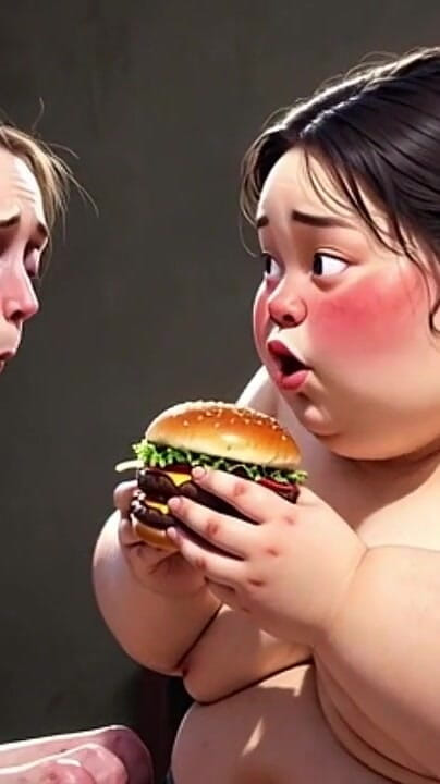 YOUR BEST FANTASY: 痩せた女の子が巨大な太った女性に食べられる - コントラストフィーディングフェチ