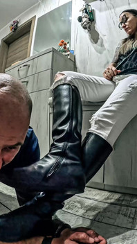 Divine Humiliation - Sharp Boots on the Slave