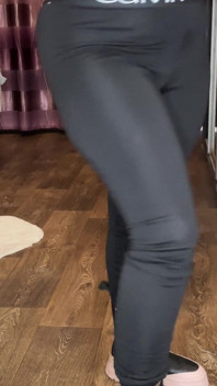 Beautiful Figure in Black Leggings XXX