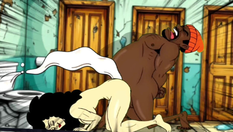 Octopussy Lovers Club: 情人节。一个妻子在公共厕所被性交的卡通