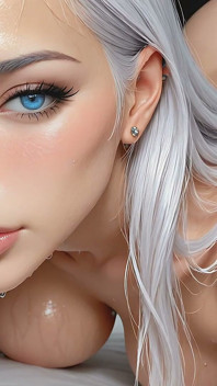 Si matang Silver Vixen On All Fours Dengan Tetek Besar Dan Air Mani Meleleh