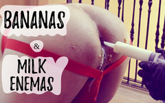 Fetish Explorers: Extreme Femdom Milk Enema & Banana Insertion