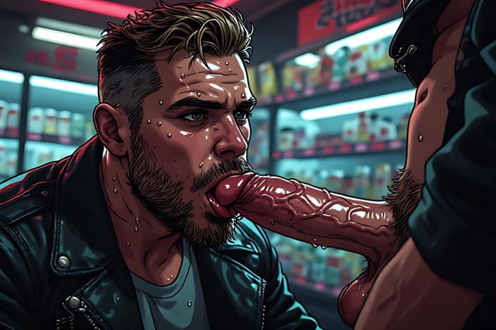 Erotic Man: Convenience Store Sucking Art
