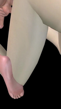 Animated 3D Porn - Beautiful Girl and Asian Man Double Dildo Doggy While Man Stroking