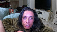 MilfyCalla: Deep-throat,masturbating and Cum Play with a Fur-coat 281