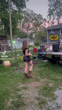 Petite Blonde PAWG Eva Summers 2025 Tiktok Outdoor Summer Fun