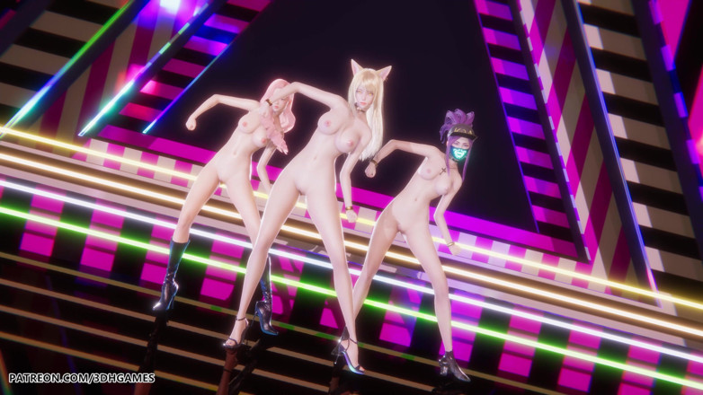 3D-Hentai Games: Mmd Babymonster - Hadi Vuralım! Ahri, Evelynn ve Akali League Of...