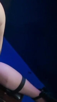 Hot Blonde Left Strapped on the Sex Bench at the Sexclub for Cleaning Guy to Find