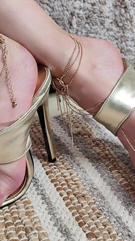Heels, Anklets and Red Toes