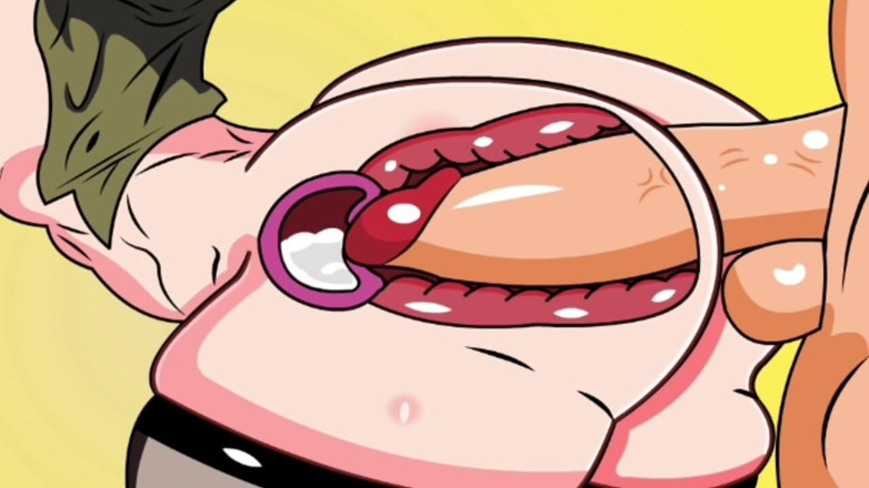 Animate golden: Ejaculação interna de uma mulher com peitos enormes