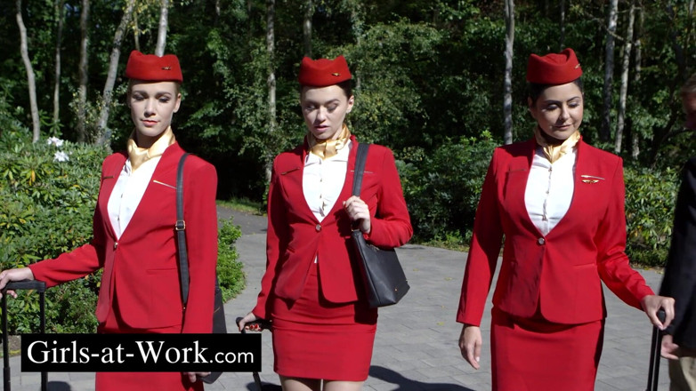Girls At Work: A Trio of Airline Stewardesses