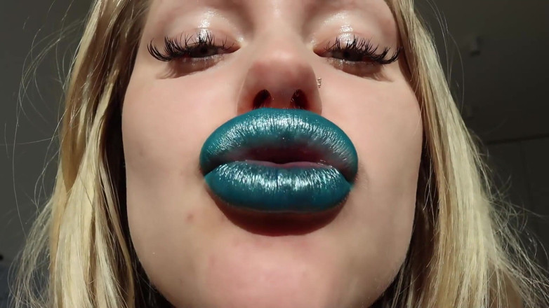 Goddess Misha Goldy: Magic of My blue shiny lips! ASMR JOI!